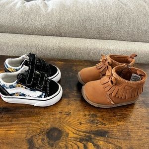 Toddler Girl Shoes Size 2 Vans and Carter’s